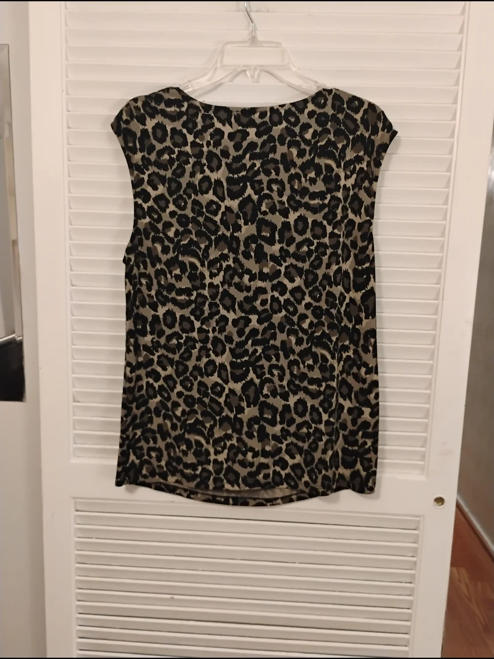 Michael Kors Leopard Print Cowl Neck Camisole - Black, Brown